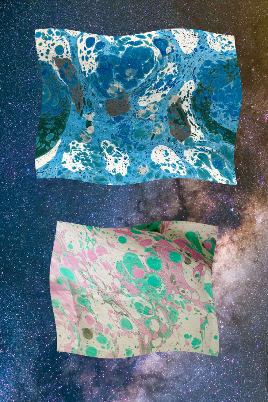 Marbling on Silk