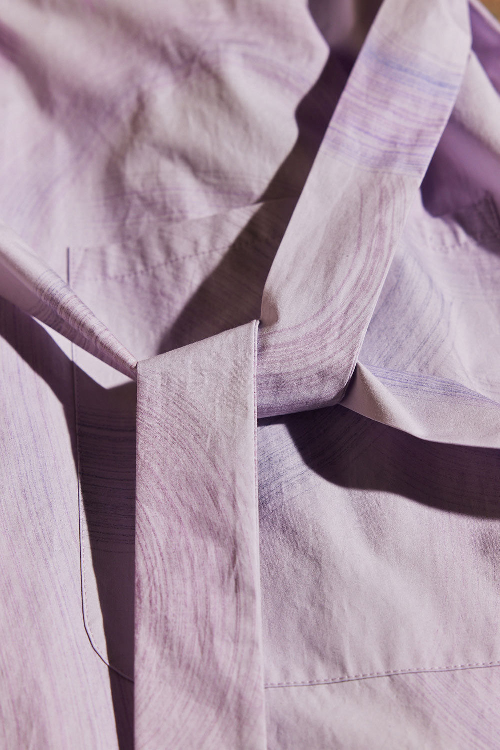 Cotton Robe / Twisted Rivers on Lilac