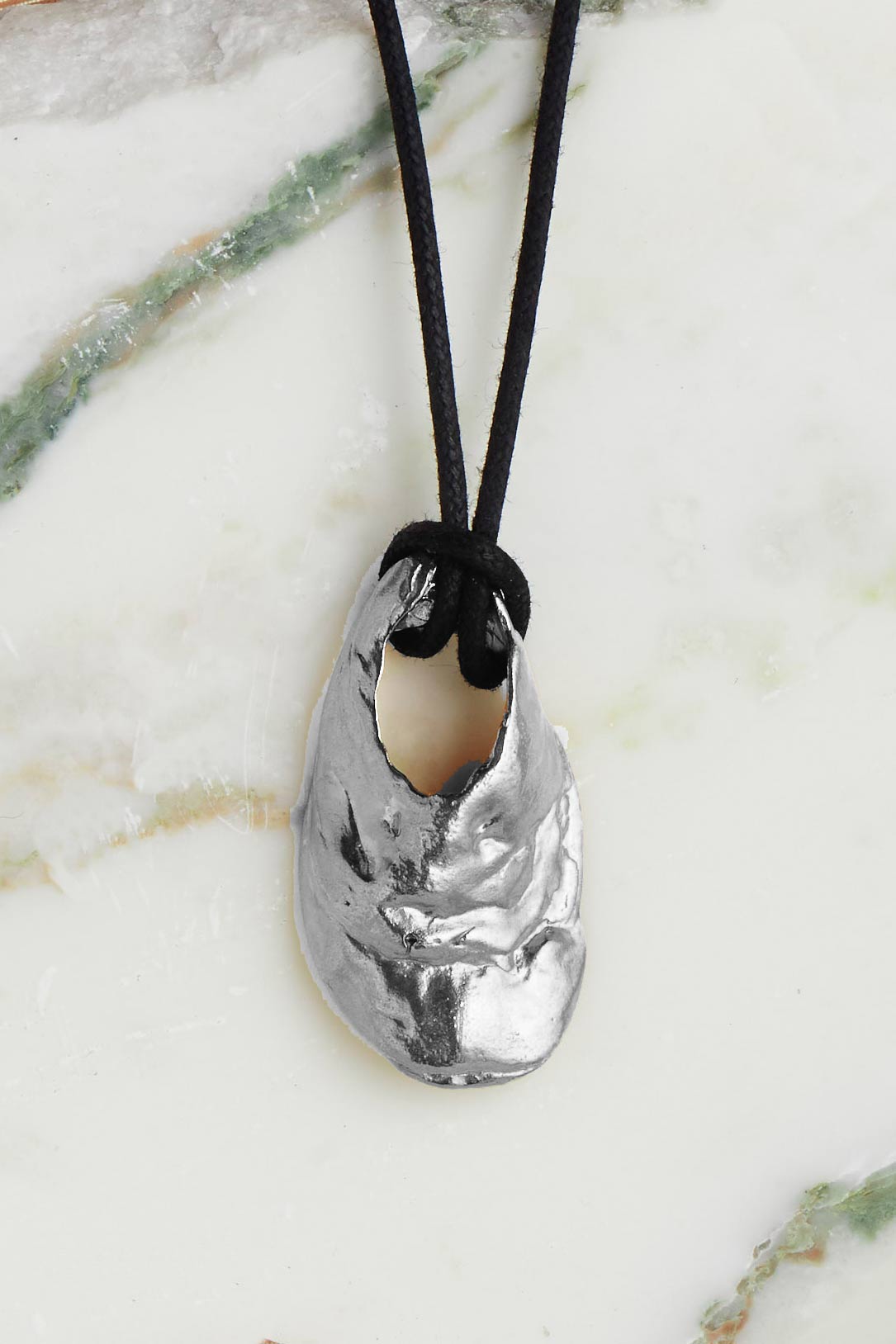Silver Heart of Ocean Pendant