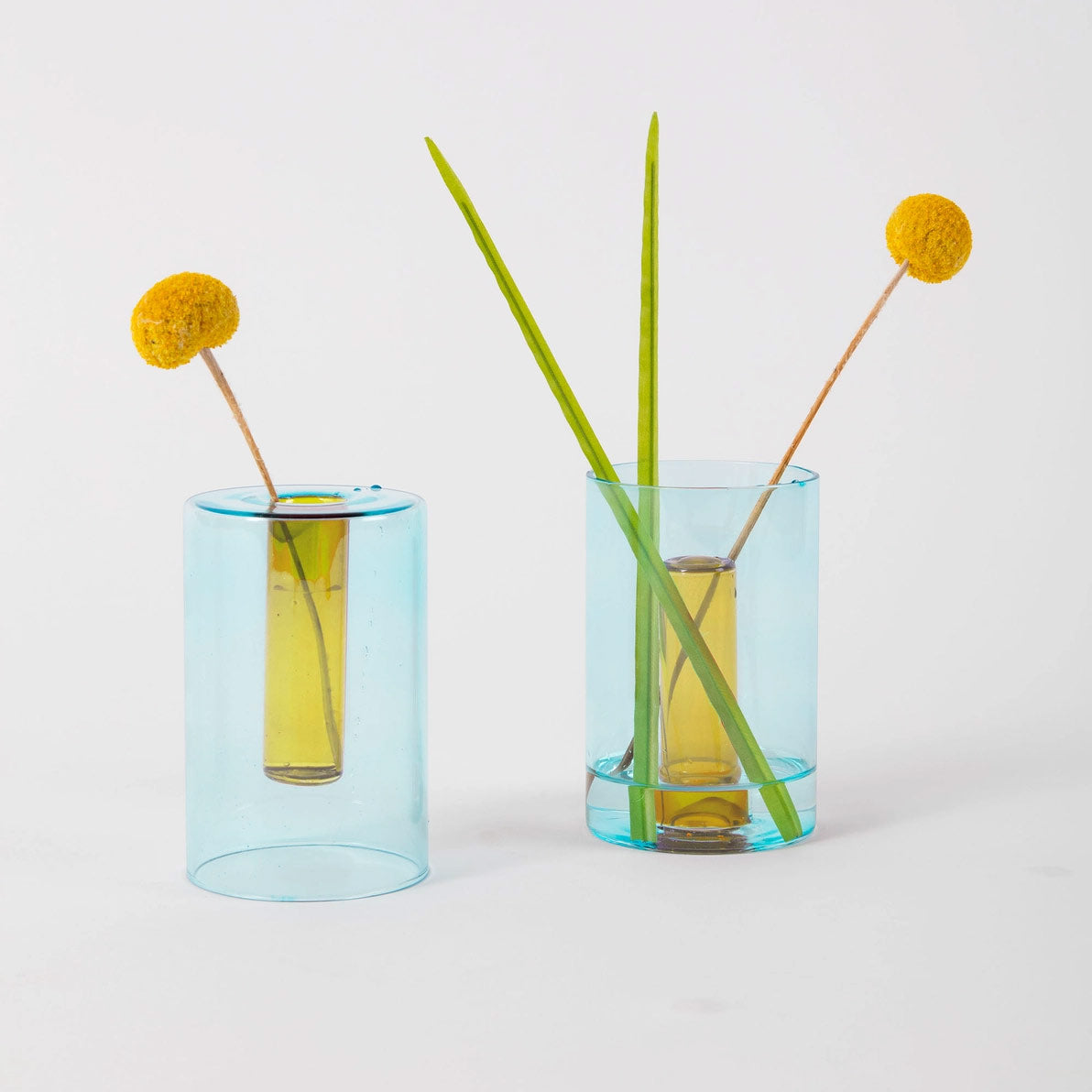 Duotone Reversible Glass Vase (Short)