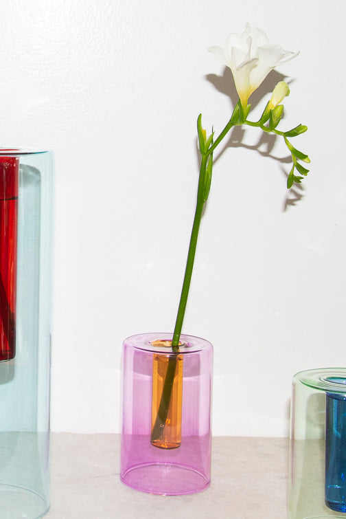 Duotone Reversible Glass Vase (Short)